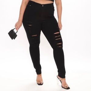 Dive to the ocean jeans - Black. High waisted